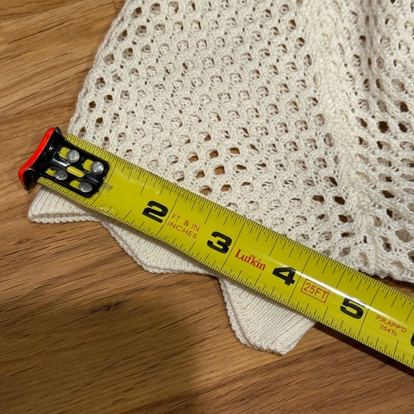 Revolve One Grey Day crocheted mesh short sleeve sweater - Picture 10 of 10